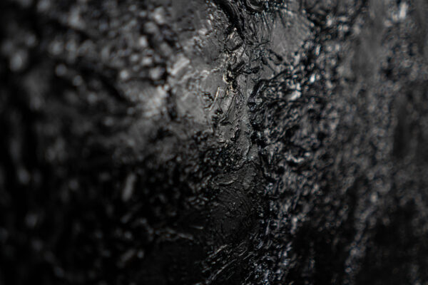 Abstract painting in black colors - details