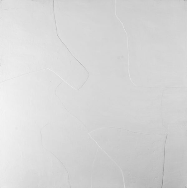 Abstract painting white structure